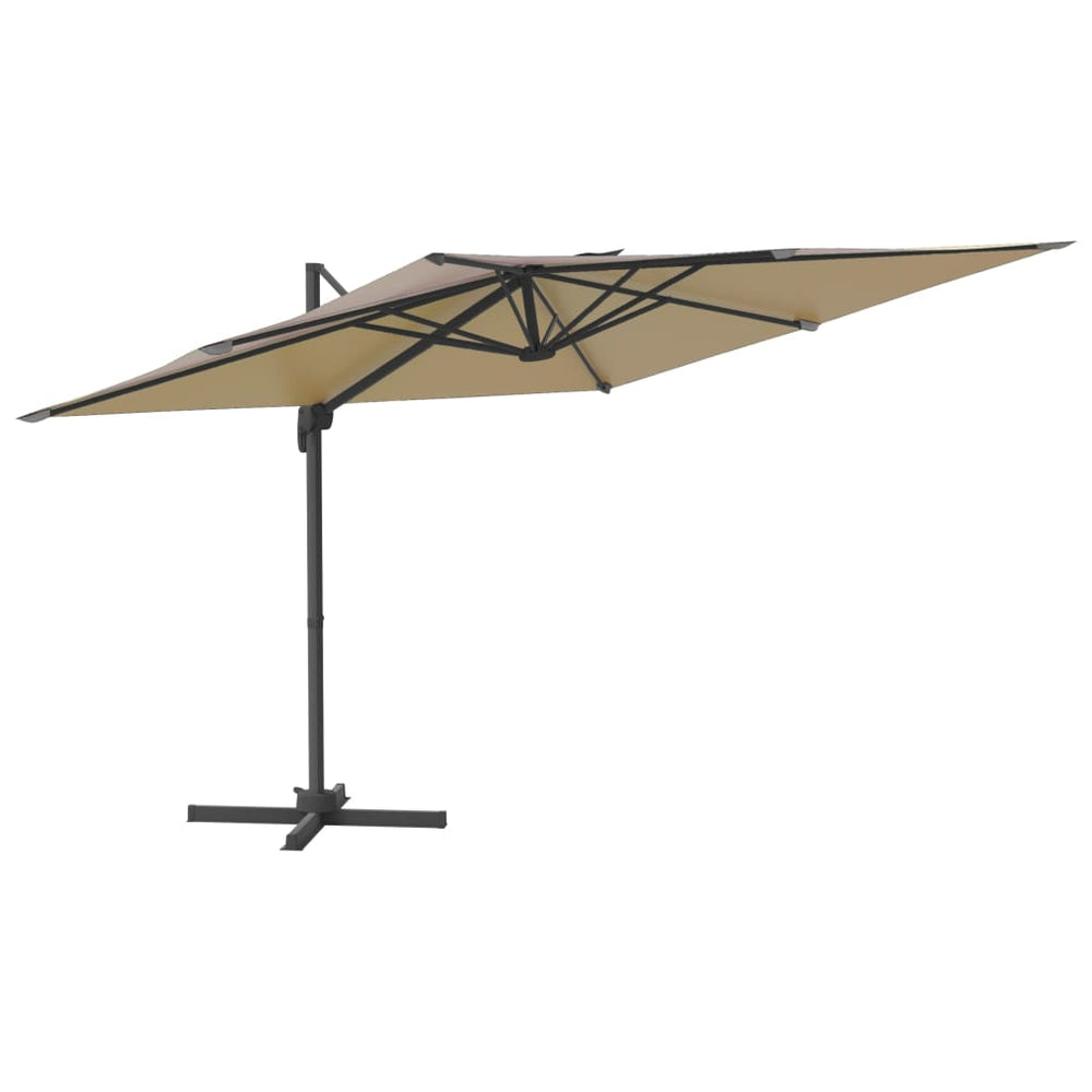 Umbrelă În Consolă, Stâlp Din Aluminiu, Gri Taupe, 300X300 Cm