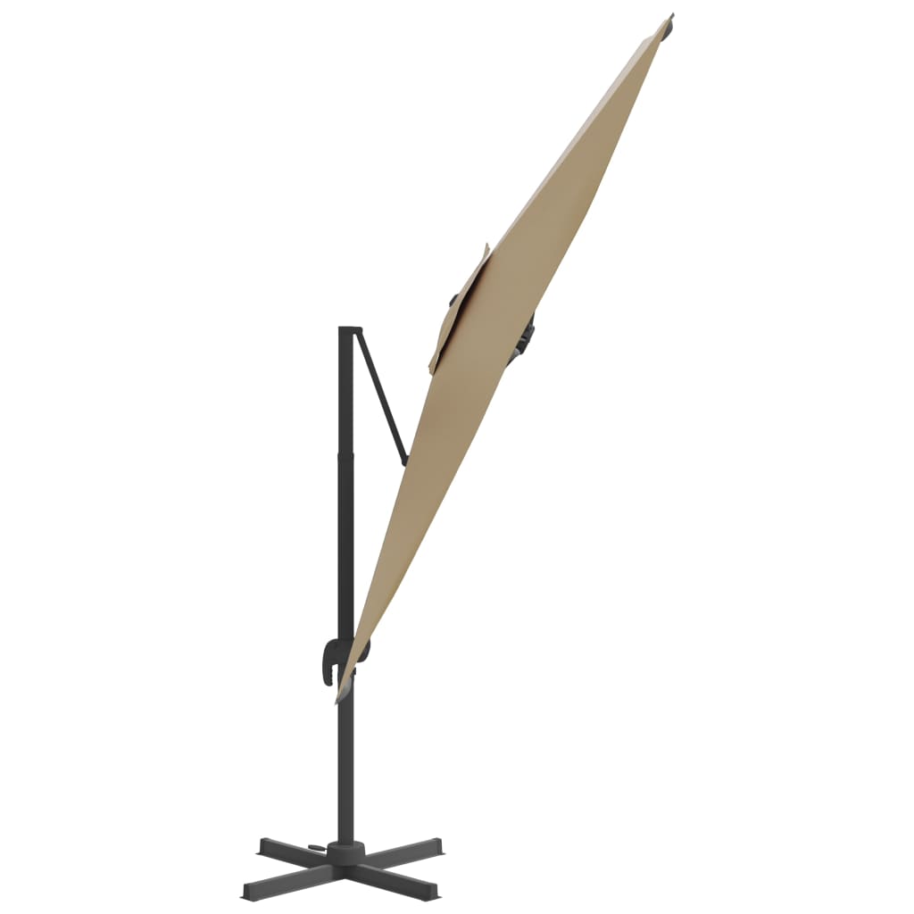 Umbrelă În Consolă, Stâlp Din Aluminiu, Gri Taupe, 300X300 Cm