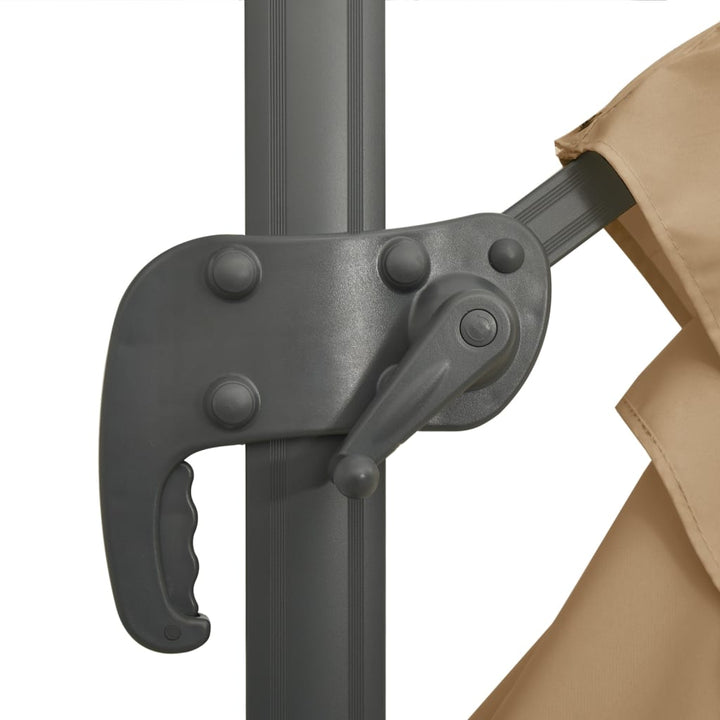 Umbrelă În Consolă, Stâlp Din Aluminiu, Gri Taupe, 300X300 Cm