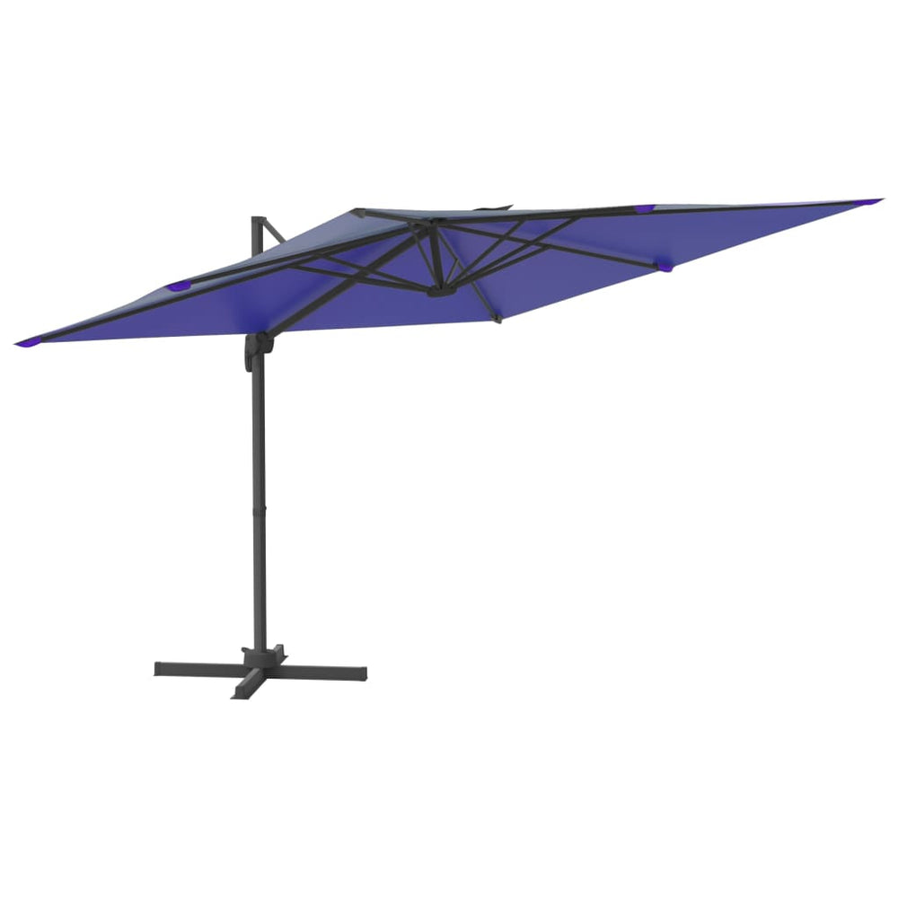 Umbrelă Suspendată, Stâlp Aluminiu, Albastru Azuriu, 400X300 Cm