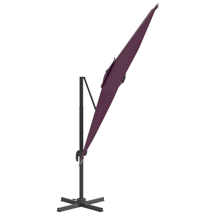 Umbrelă În Consolă Cu Stâlp De Aluminiu, Roșu Bordo, 400X300 Cm