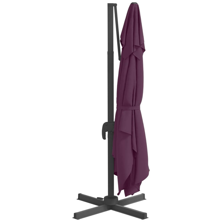 Umbrelă În Consolă Cu Stâlp De Aluminiu, Roșu Bordo, 400X300 Cm