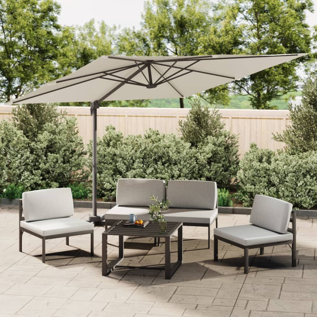 Umbrelă În Consolă Cu Led, Cărămiziu, 400X300 Cm