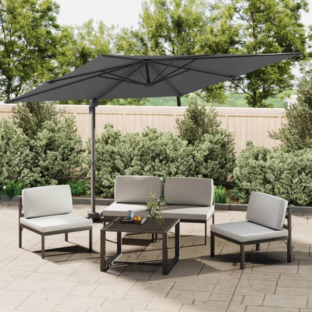 Umbrelă În Consolă Cu Led, Cărămiziu, 400X300 Cm