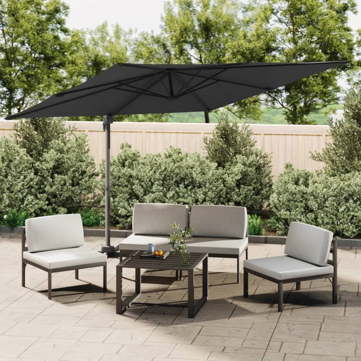 Umbrelă În Consolă Cu Led, Cărămiziu, 400X300 Cm