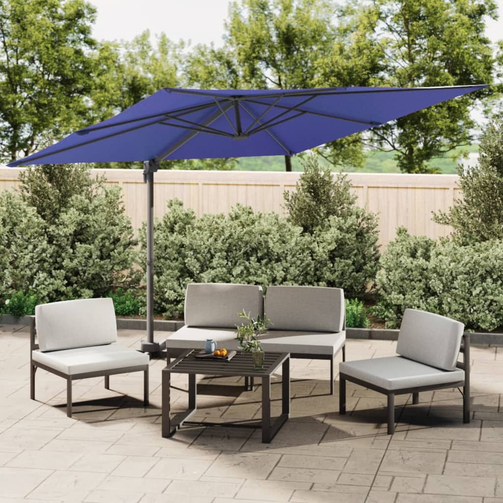 Umbrelă În Consolă Cu Led, Cărămiziu, 400X300 Cm