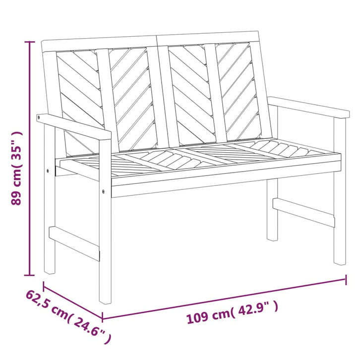 Set Mobilier De Relaxare De Grădină, 2 Piese, Lemn Masiv Acacia
