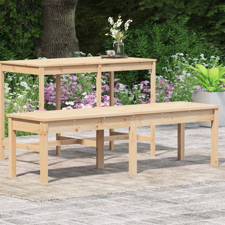 Bancă De Grădină 2 Locuri, 159,5X44X45 Cm, Lemn Masiv De Pin