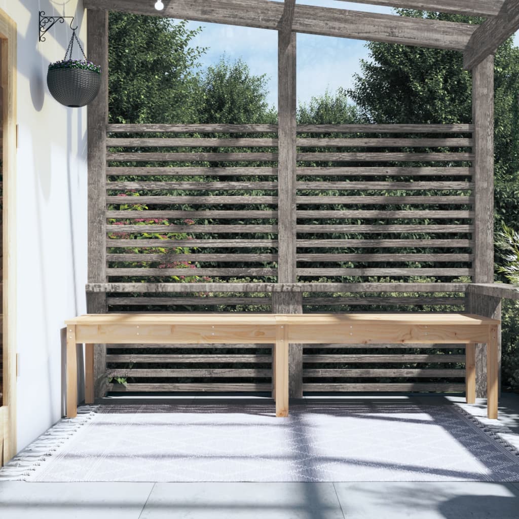 Bancă De Grădină 2 Locuri, 203,5X44X45 Cm, Lemn Masiv De Pin