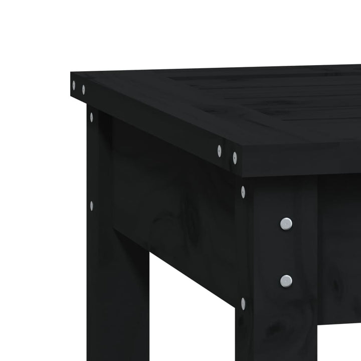 Bancă Grădină 2 Locuri, Negru, 203,5X44X45Cm, Lemn Masiv De Pin