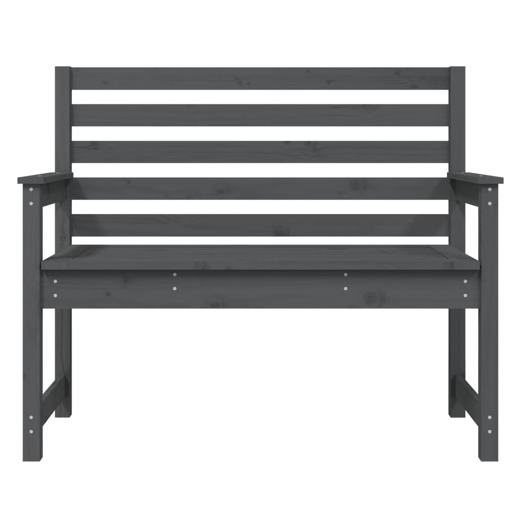 Bancă De Grădină, Gri, 109X48X91,5 Cm, Lemn Masiv De Pin