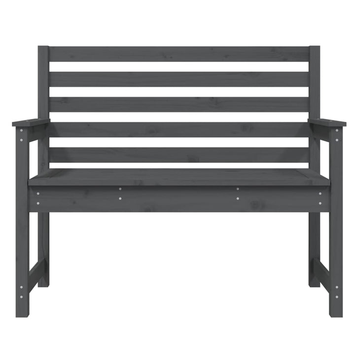 Bancă De Grădină, Gri, 109X48X91,5 Cm, Lemn Masiv De Pin