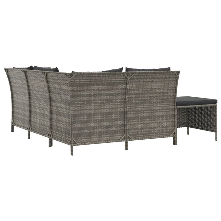 Set Mobilier De Grădină Cu Perne, 4 Piese, , Poliratan