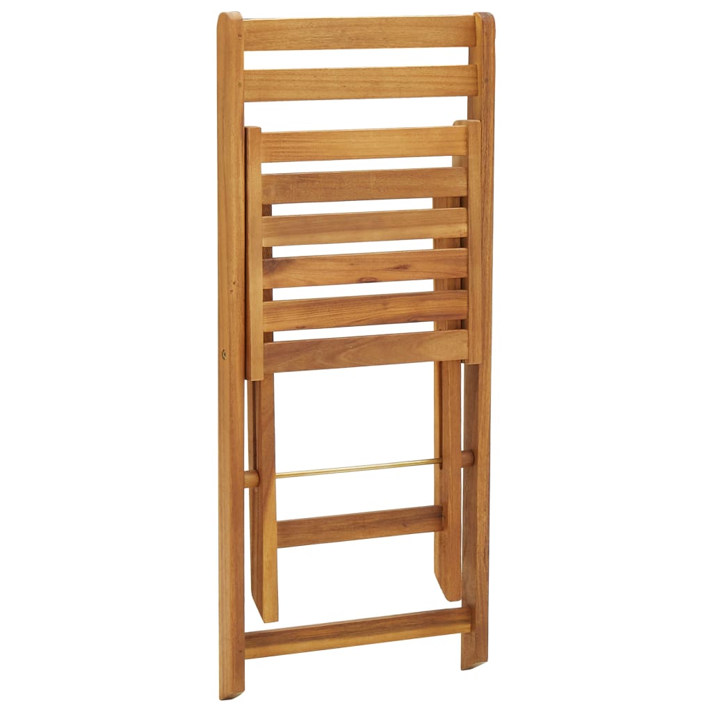 Set De Bistro Pliabil, 3 Piese, Lemn Masiv De Acacia