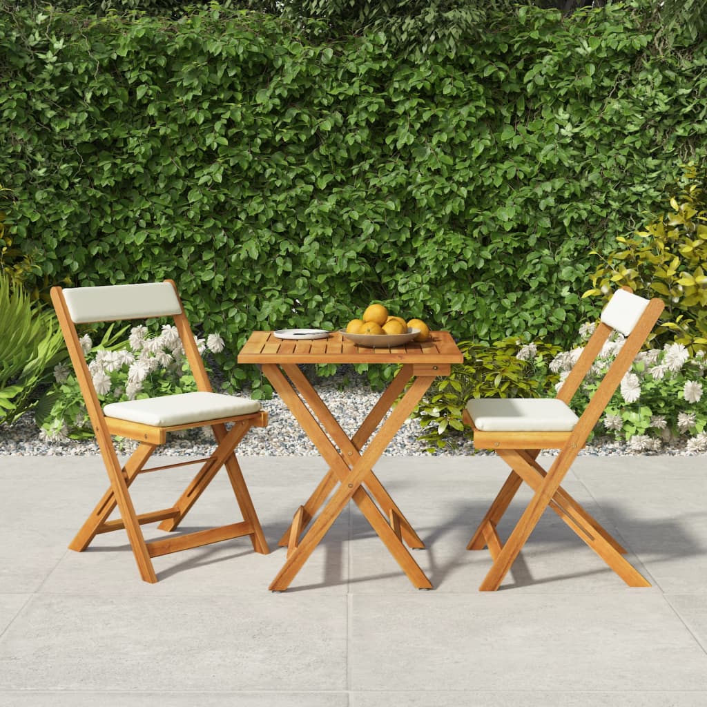 Set De Bistro Pliabil, 3 Piese, Lemn Masiv De Acacia