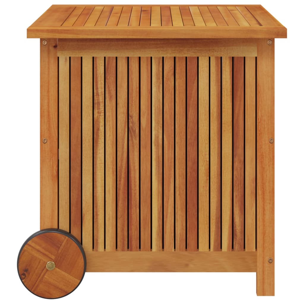 Ladă De Depozitare Grădină Cu Roți, , Lemn Acacia