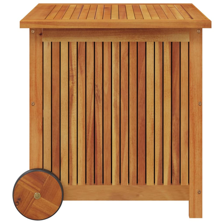 Ladă De Depozitare Grădină Cu Roți, , Lemn Acacia
