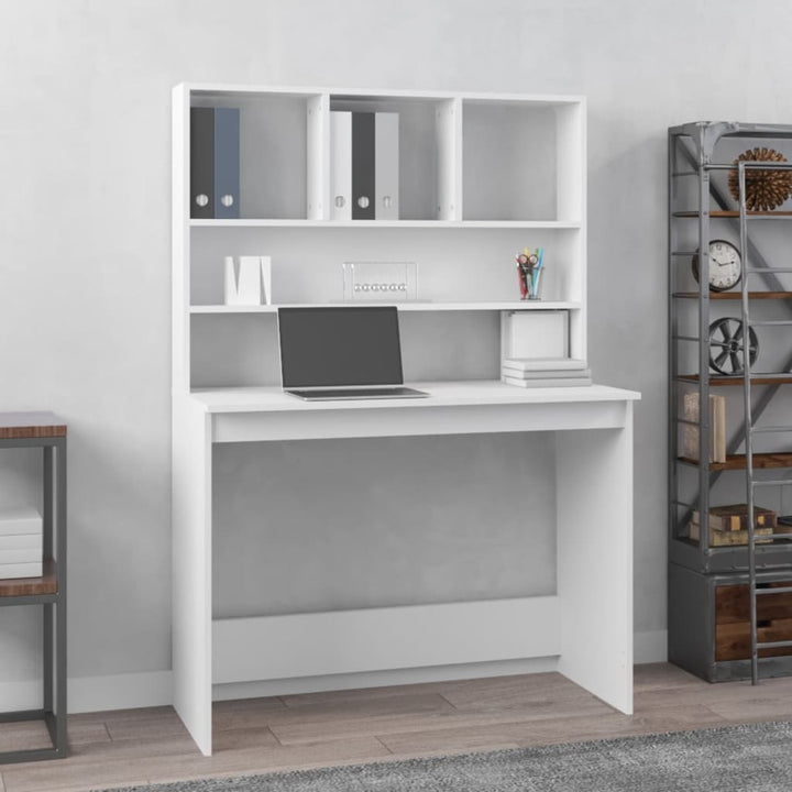 Birou Cu Rafturi, , 102X45X148 Cm, Lemn Compozit