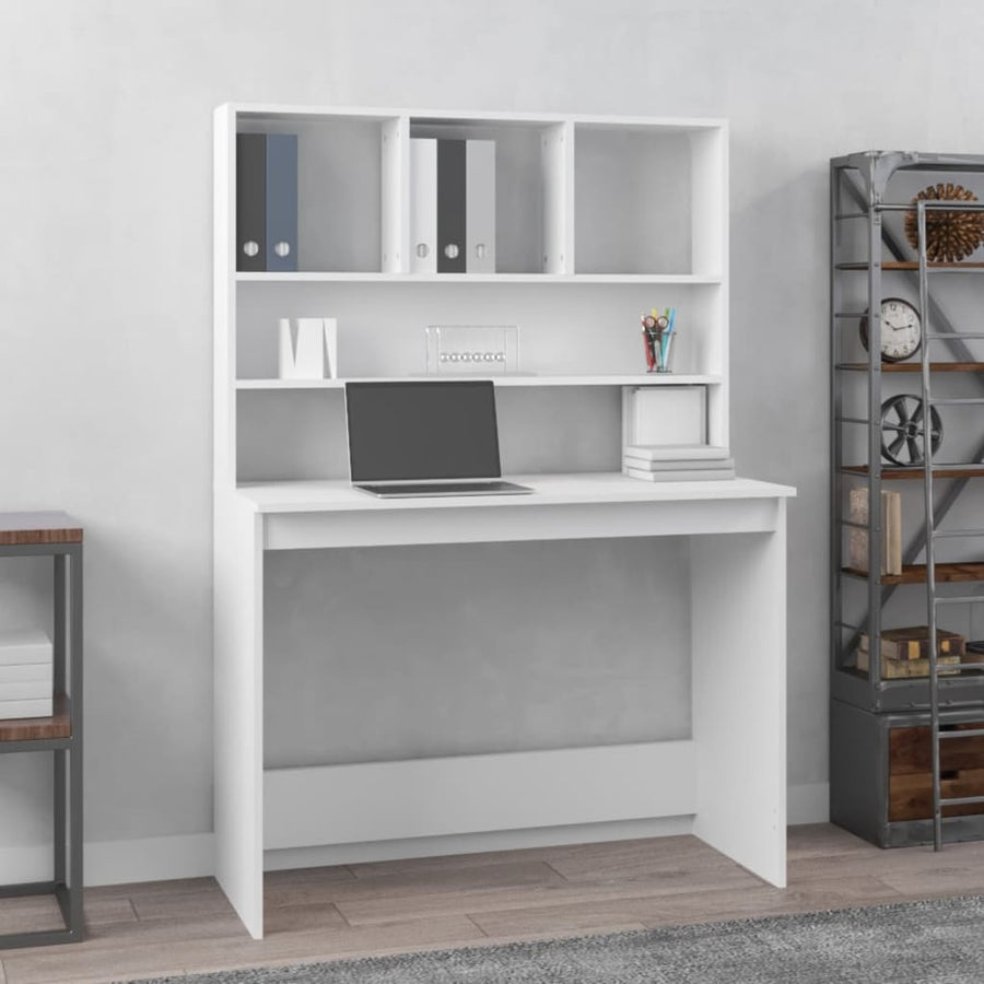 Birou Cu Rafturi, , 102X45X148 Cm, Lemn Compozit