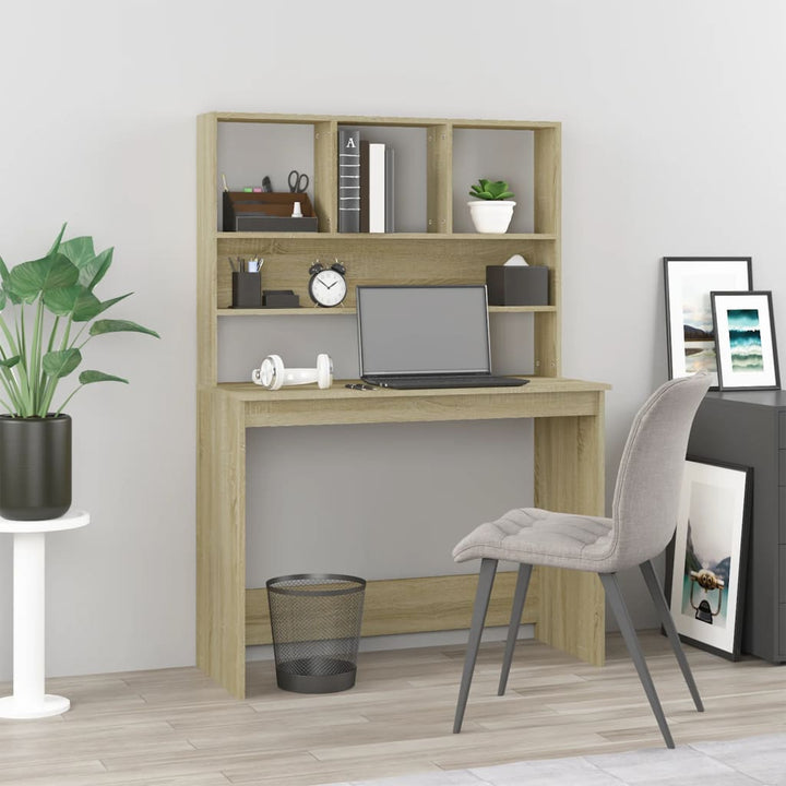Birou Cu Rafturi, , 102X45X148 Cm, Lemn Compozit