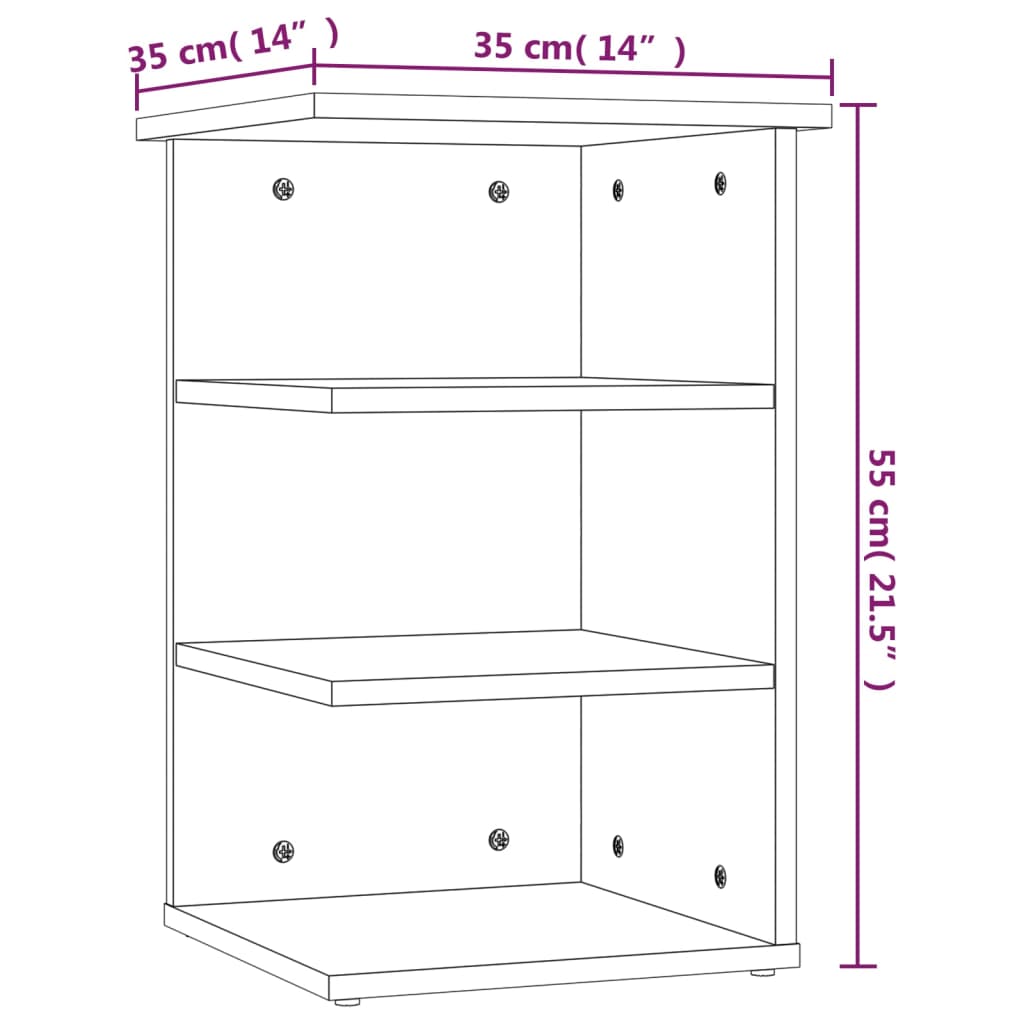 Dulap Lateral, Gri Sonoma, 35X35X55 Cm, Lemn Prelucrat