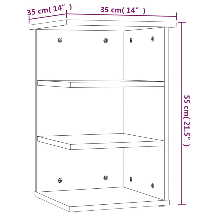 Dulap Lateral, Gri Sonoma, 35X35X55 Cm, Lemn Prelucrat