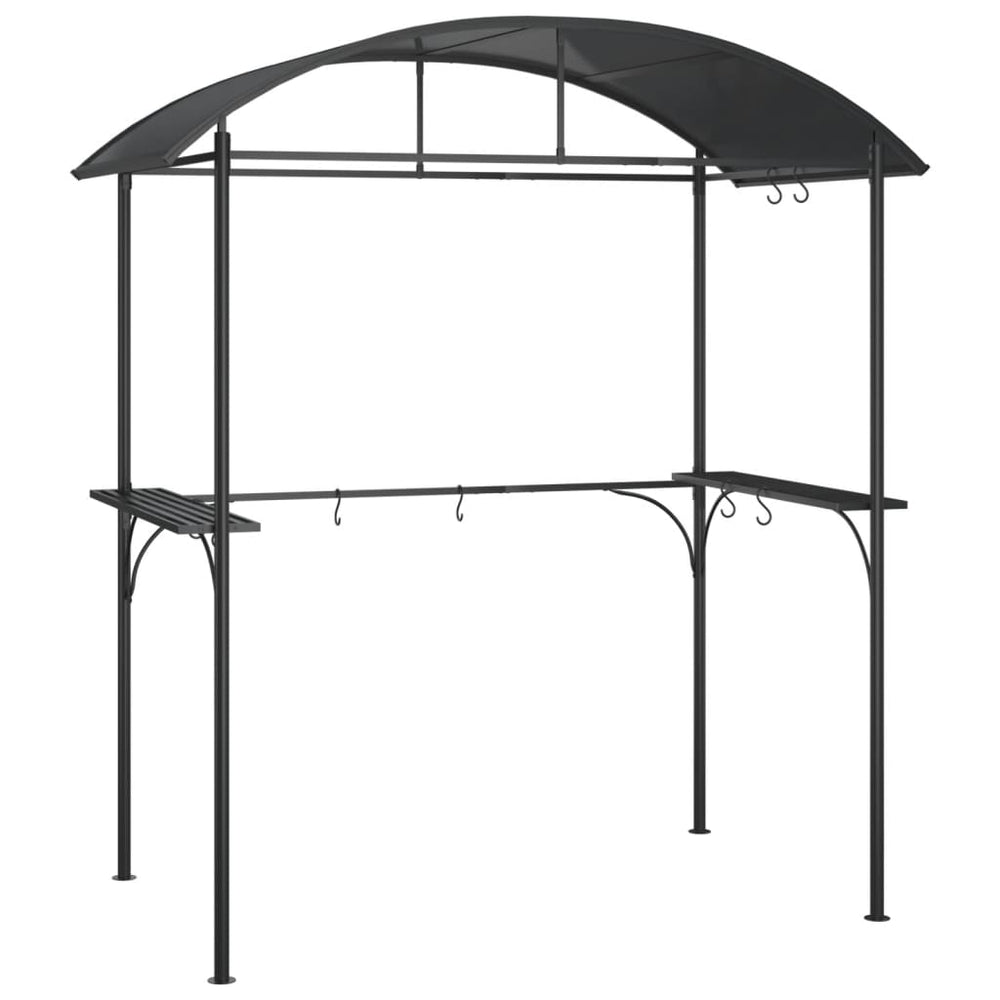 Foișor Grătar Cu Rafturi Laterale, Antracit 220X115X230 Cm Oțel