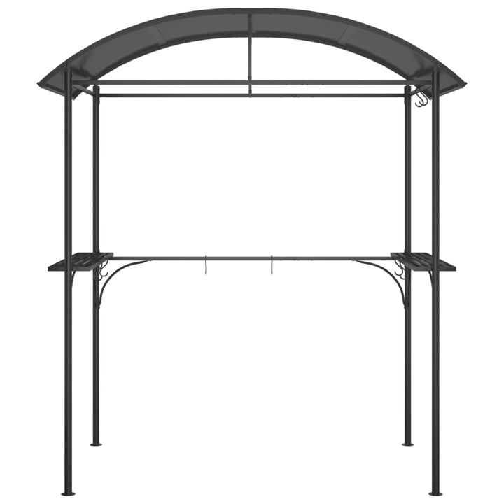 Foișor Grătar Cu Rafturi Laterale, Antracit 220X115X230 Cm Oțel