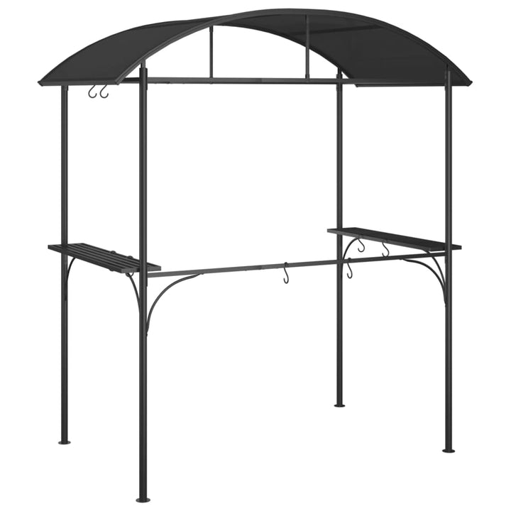 Foișor Grătar Cu Rafturi Laterale, Antracit 220X115X230 Cm Oțel