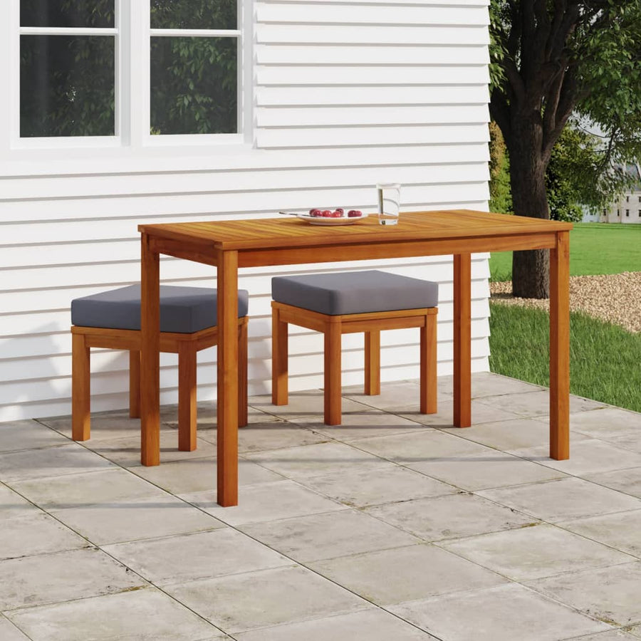 Set Sufragerie De Grădină, 3 Piese, Cu Perne, Lemn Masiv Acacia