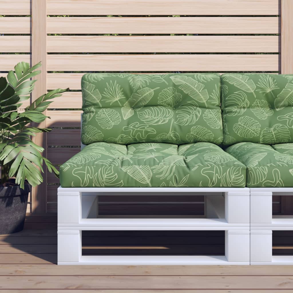 Perne De Paleți, 2 Buc., Model Cu Frunze, Textil
