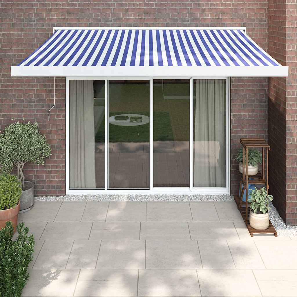 Copertină Retractabilă Portocaliu/Maro 3,5X2,5M Textil/Aluminiu