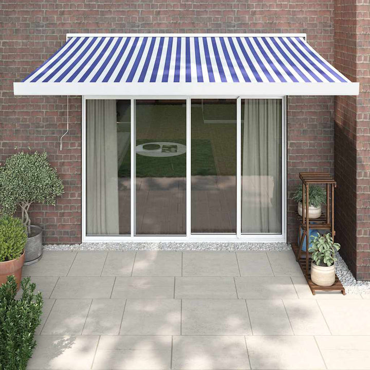 Copertină Retractabilă Portocaliu/Maro 3,5X2,5M Textil/Aluminiu