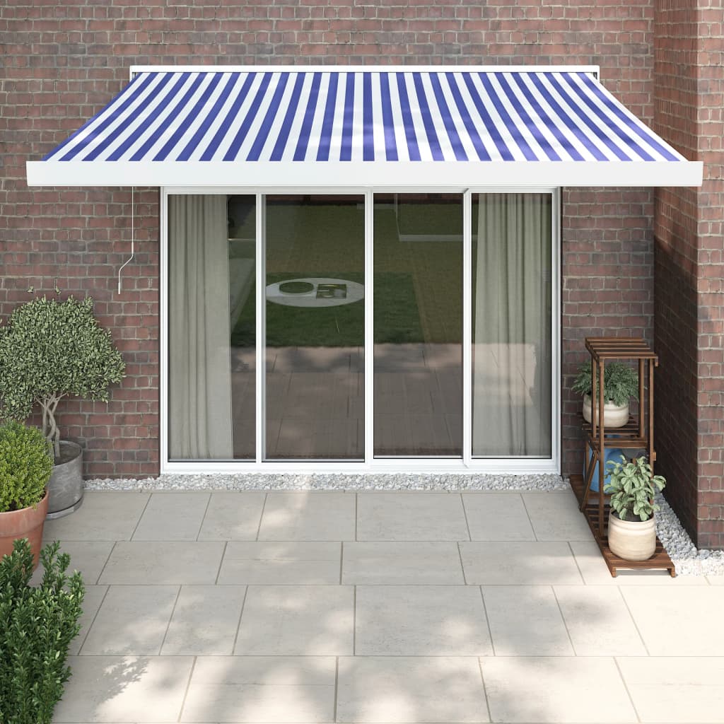 Copertină Retractabilă Portocaliu/Maro 3,5X2,5M Textil/Aluminiu