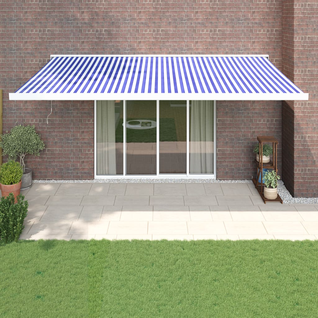 Copertină Retractabilă Portocaliu/Maro 3,5X2,5M Textil/Aluminiu