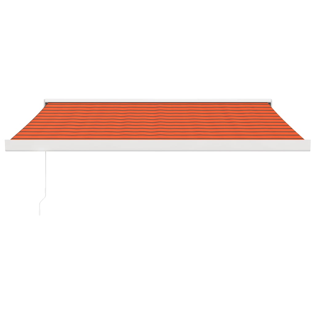 Copertină Retractabilă Portocaliu/Maro 3,5X2,5M Textil/Aluminiu