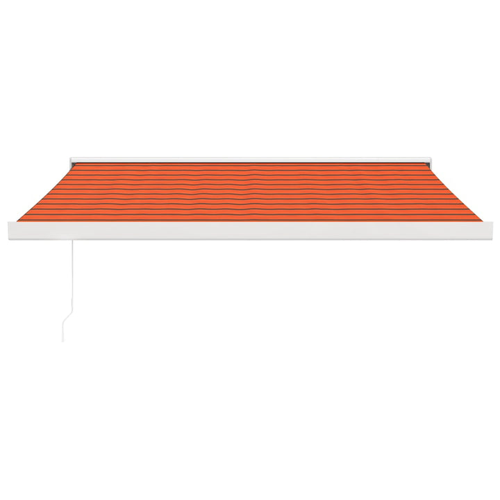 Copertină Retractabilă Portocaliu/Maro 3,5X2,5M Textil/Aluminiu