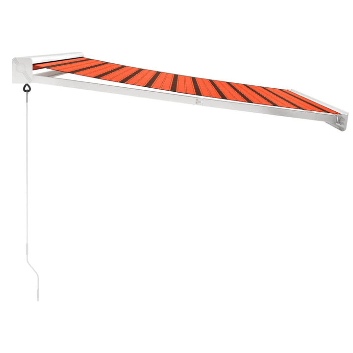 Copertină Retractabilă Portocaliu/Maro 3,5X2,5M Textil/Aluminiu