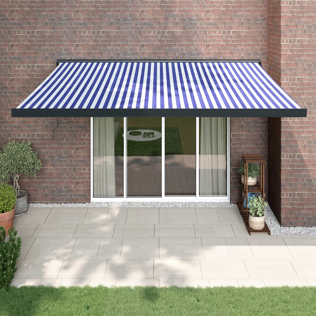Copertină Retractabilă Portocaliu/Maro 3,5X2,5M Textil/Aluminiu