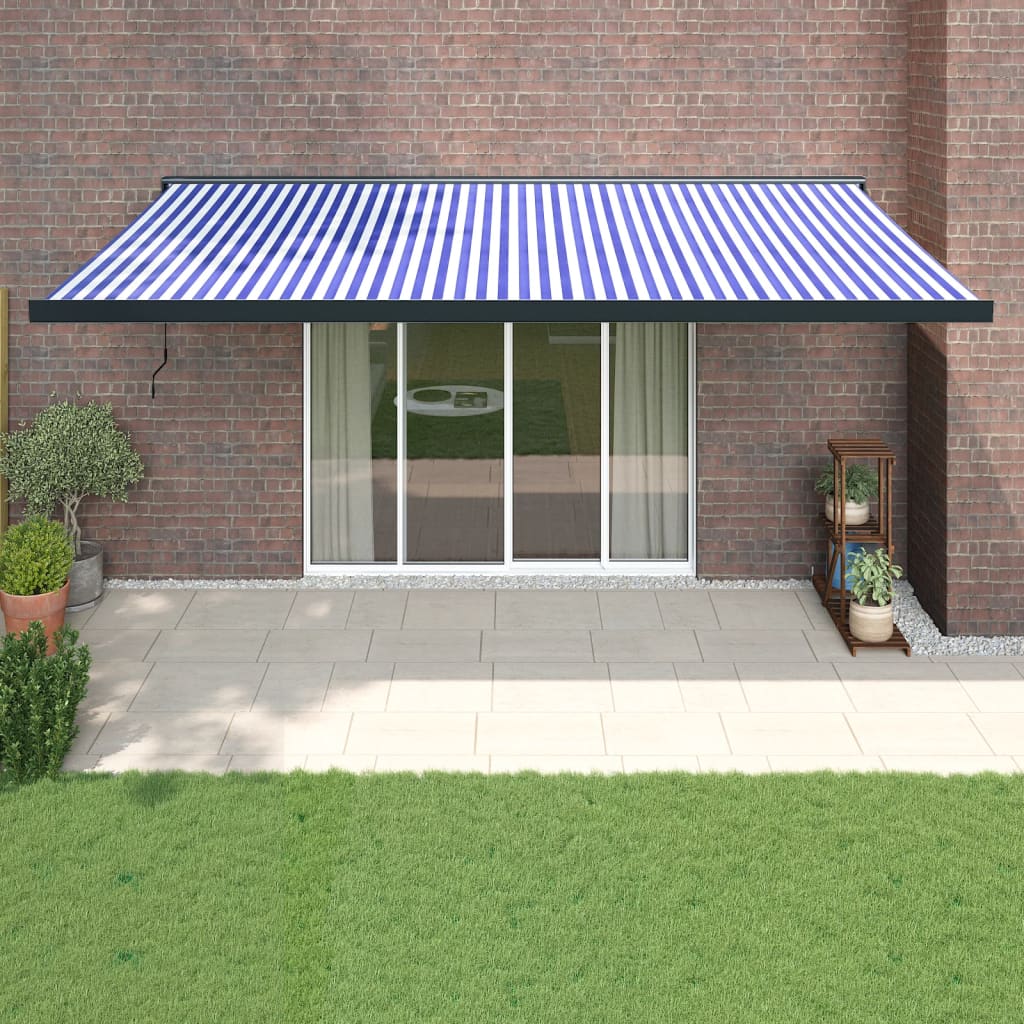 Copertină Retractabilă Portocaliu/Maro 3,5X2,5M Textil/Aluminiu