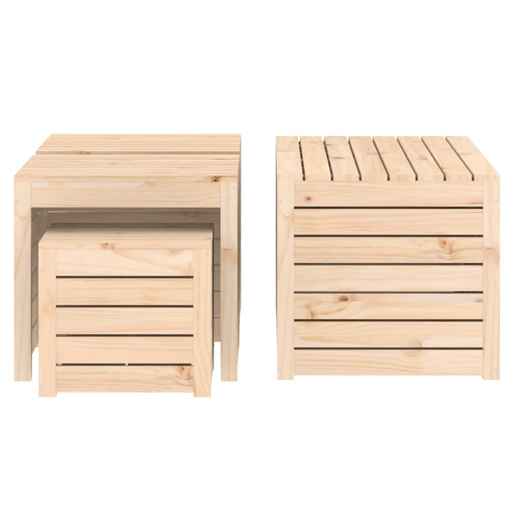 Set Cutii De Grădină, 4 Piese, Lemn Masiv De Pin