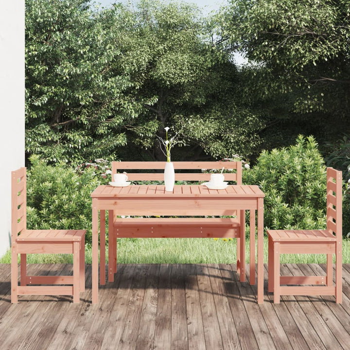 Set De Dining Pentru Grădină, 4 Piese, Gri, Lemn Masiv De Pin