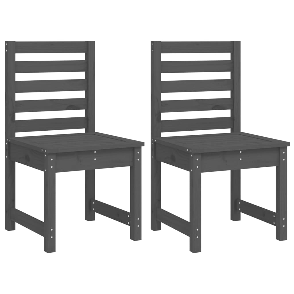Set De Dining Pentru Grădină, 4 Piese, Gri, Lemn Masiv De Pin