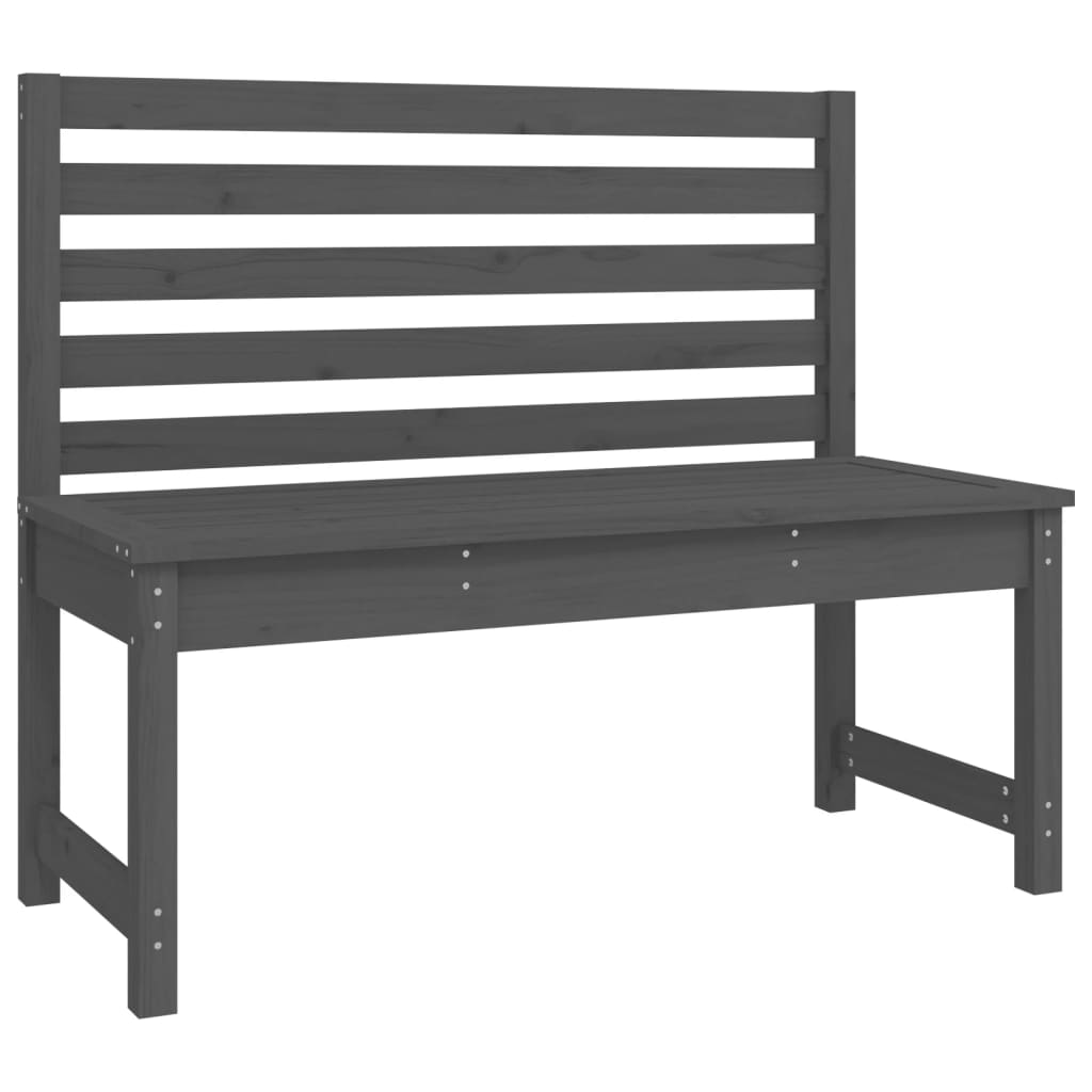 Set De Dining Pentru Grădină, 4 Piese, Gri, Lemn Masiv De Pin