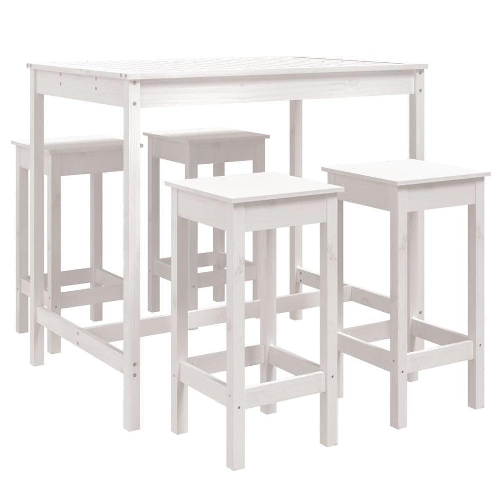 Set Mobilier De Bar Pentru Grădină, 5 Piese,, Lemn Masiv Pin