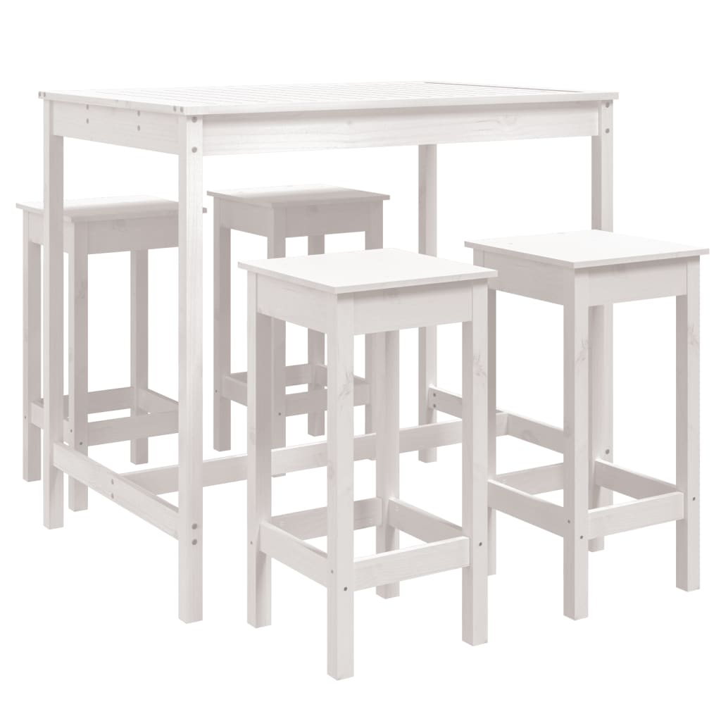 Set Mobilier De Bar Pentru Grădină, 5 Piese,, Lemn Masiv Pin