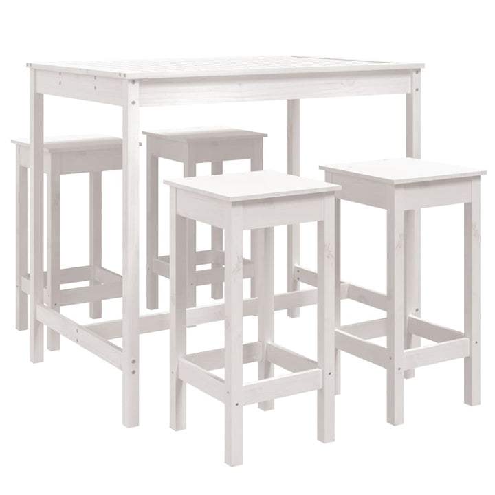 Set Mobilier De Bar Pentru Grădină, 5 Piese,, Lemn Masiv Pin