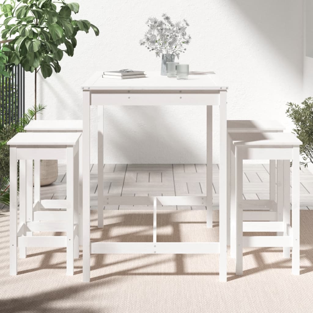 Set Mobilier De Bar Pentru Grădină, 5 Piese,, Lemn Masiv Pin