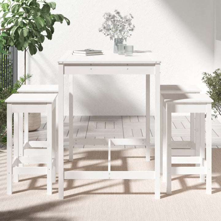 Set Mobilier De Bar Pentru Grădină, 5 Piese,, Lemn Masiv Pin