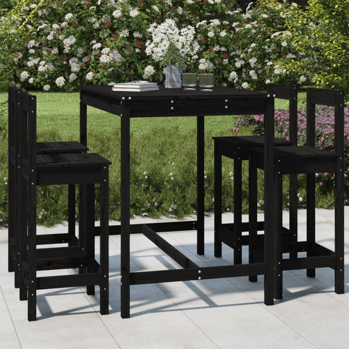 Set Mobilier De Bar Pentru Grădină, 5 Piese, Lemn Masiv De Pin
